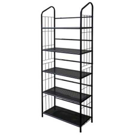 Ore Furniture Ore Furniture R597-5 5 Tier Metal Book Shelf - Black R597-5